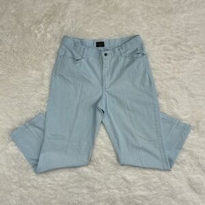 Vintage Stretch Rider light blue and white pinstripe women's Western jeans